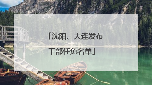 沈阳、大连发布干部任免名单